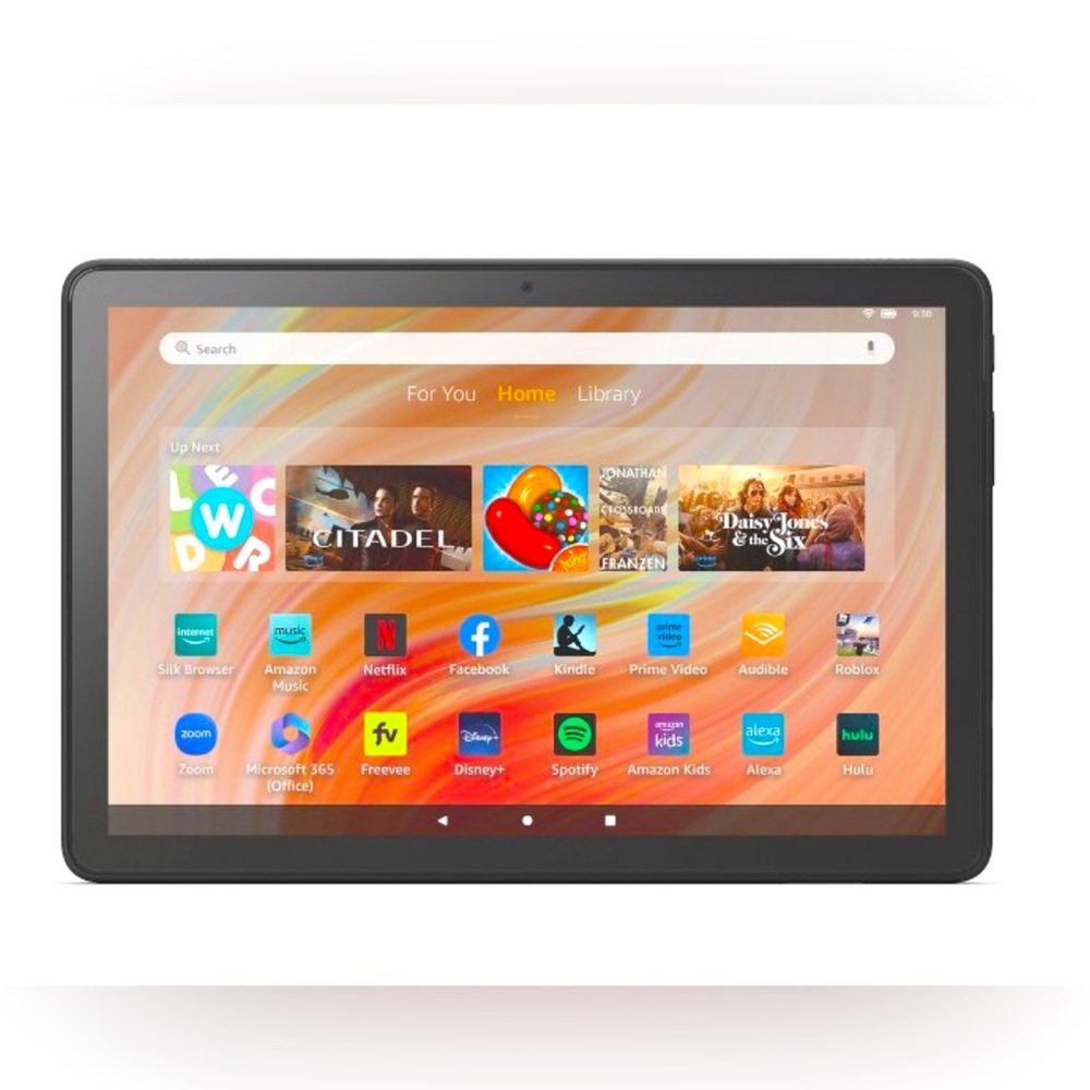 Black Amazon fire HD 10” 32 GB tablet 2023